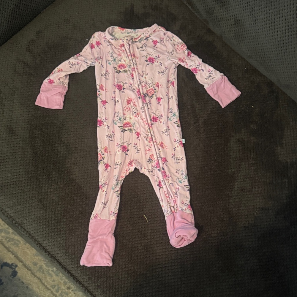 Posh Peanut Pink Floral Footie